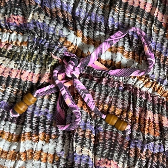 Maaji Boho Beachy Lightweight Racerback Maxi Dress Size L Vacation Multicolor - Picture 4 of 9